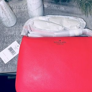 NWT Kate Spade Triple Gusset Crossbody Purse Jackson Stoplight - Free Shipping